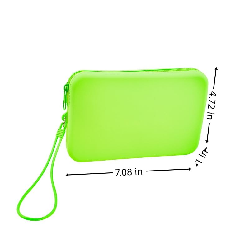 Silicone Makeup Toiletry Pouches 4 Pack Rainbow - Travel Cosmetic Bags