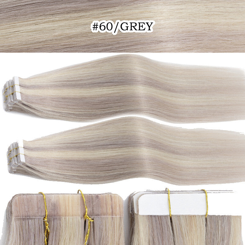 Invisible Tape-In Human Hair Extensions Full Head 24 Inches - Thick Remy Hair