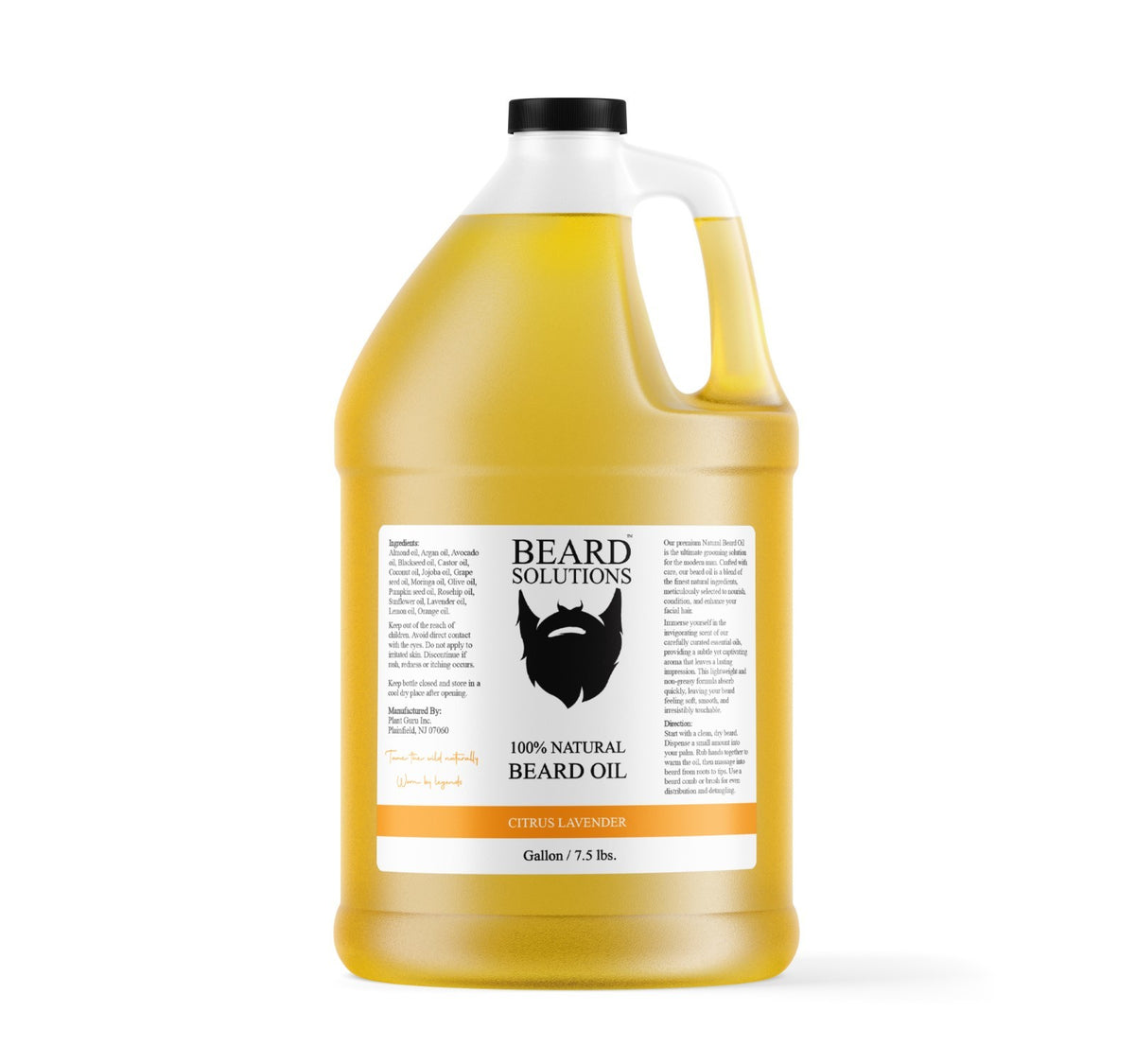 Natural Beard Oil Gallon - Bulk 7.5 lbs Men’s Hair Growth & Nourishing Serum