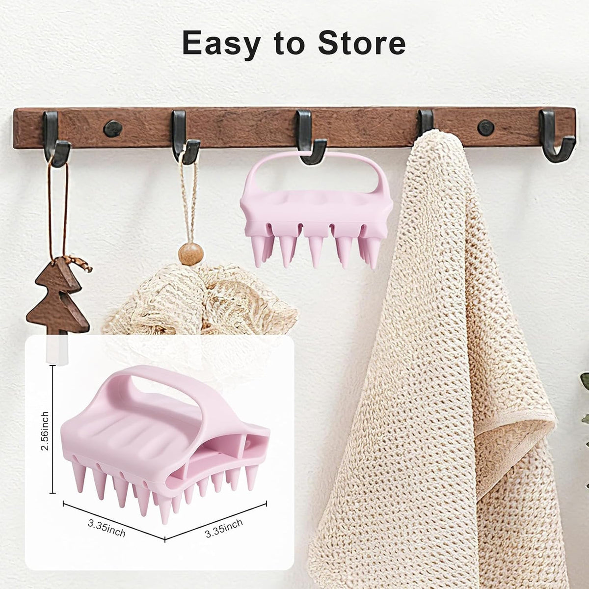 Silicone Scalp Massager & Shampoo Brush for Gentle Hair Cleansing & Dandruff Relief