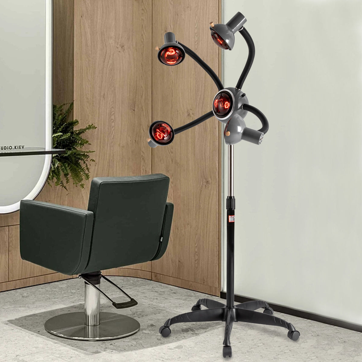 Professional Infrared Hair Steamer with Rolling Stand for Salon Use