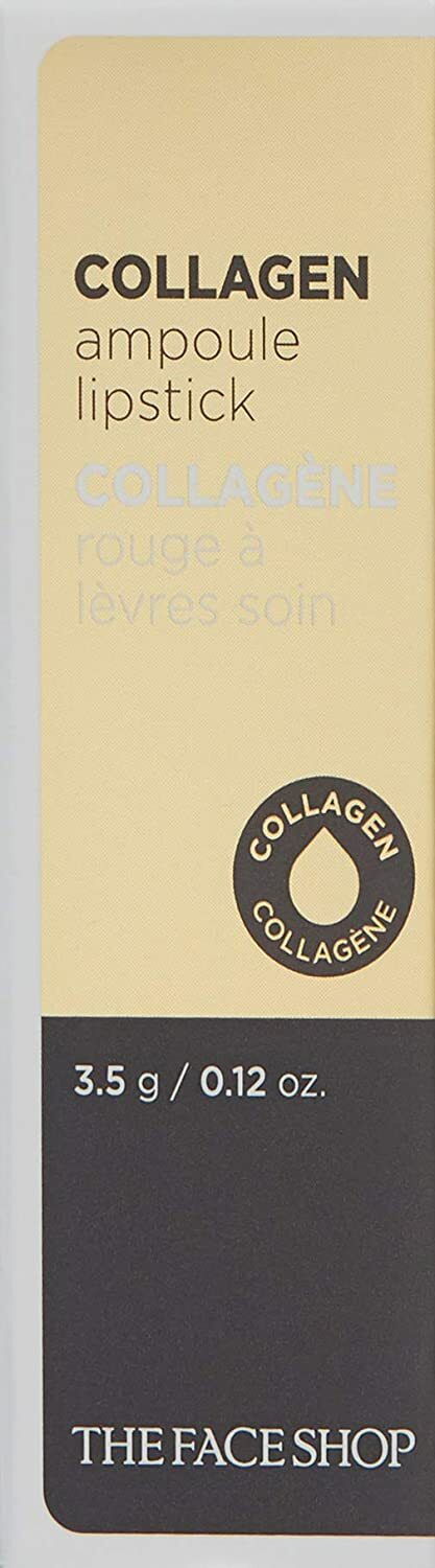 Collagen Lipstick - Anti-Aging Moisturizing Lip Color in Gel Coral 3.5g