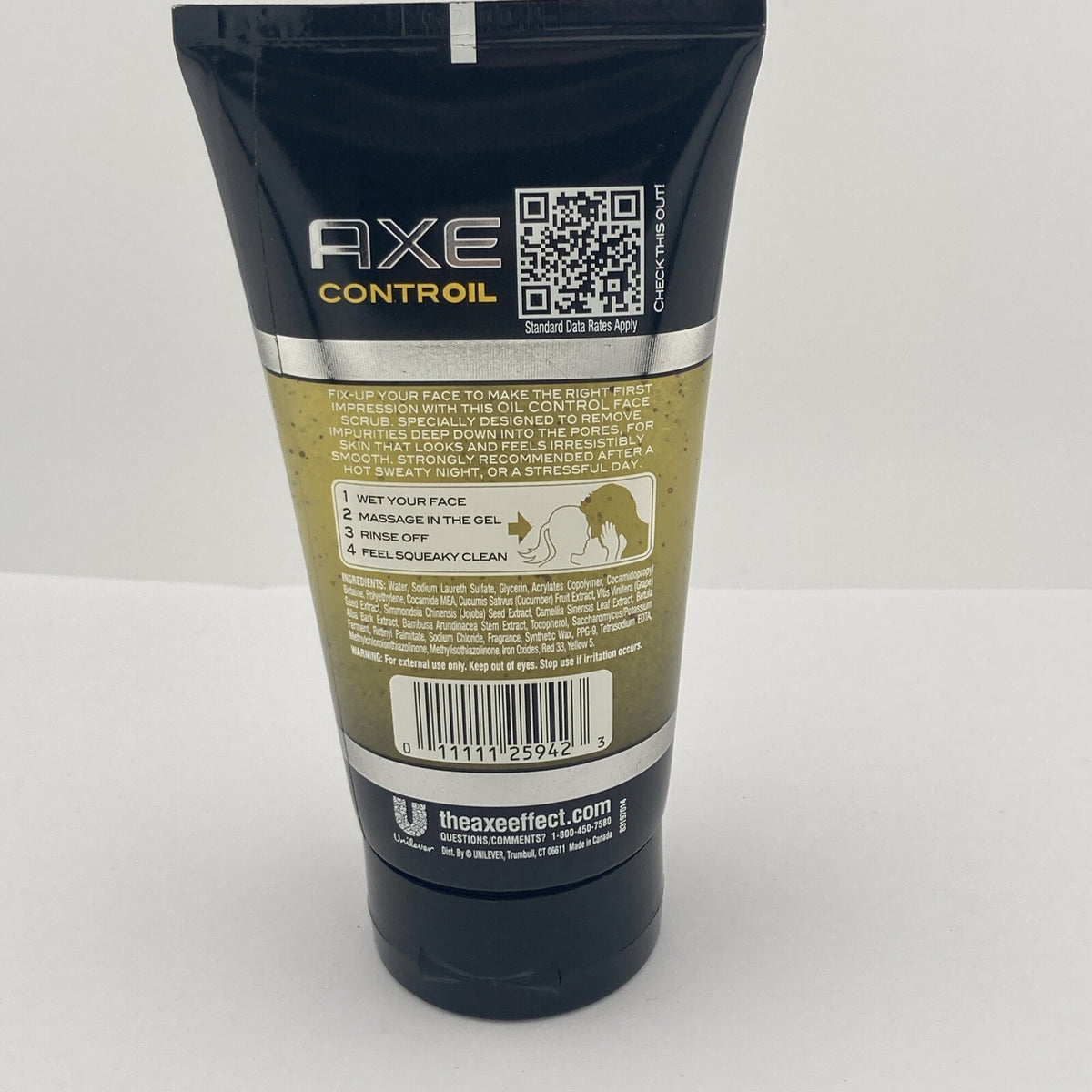 1) Axe Controil Oily Skin Face Scrub Wash DISCONTINUED Control 5 FL OZ