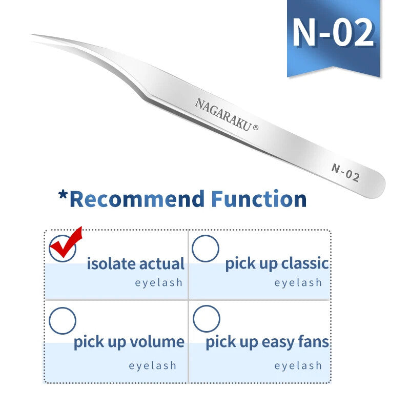 Eyelash Extension Tweezers Stainless Steel 3D Makeup Lash Applicator