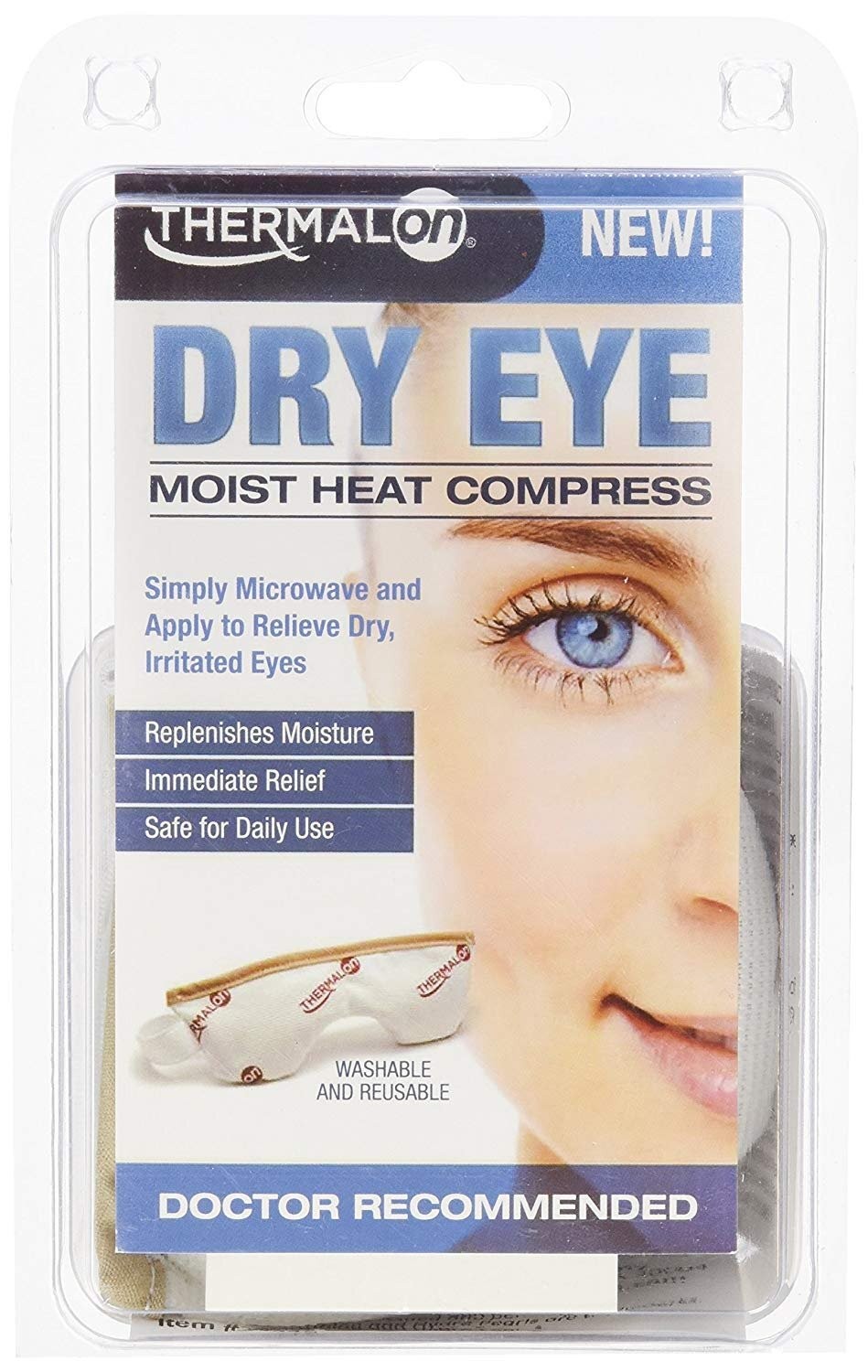 Moist Heat Eye Compress Reusable Dry Eye Mask for Moisture Replenishment