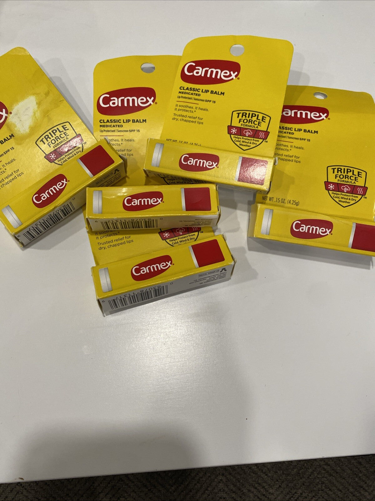 Carmex Classic Medicated Lip Balm Stick with SPF 15 - 5 Pack