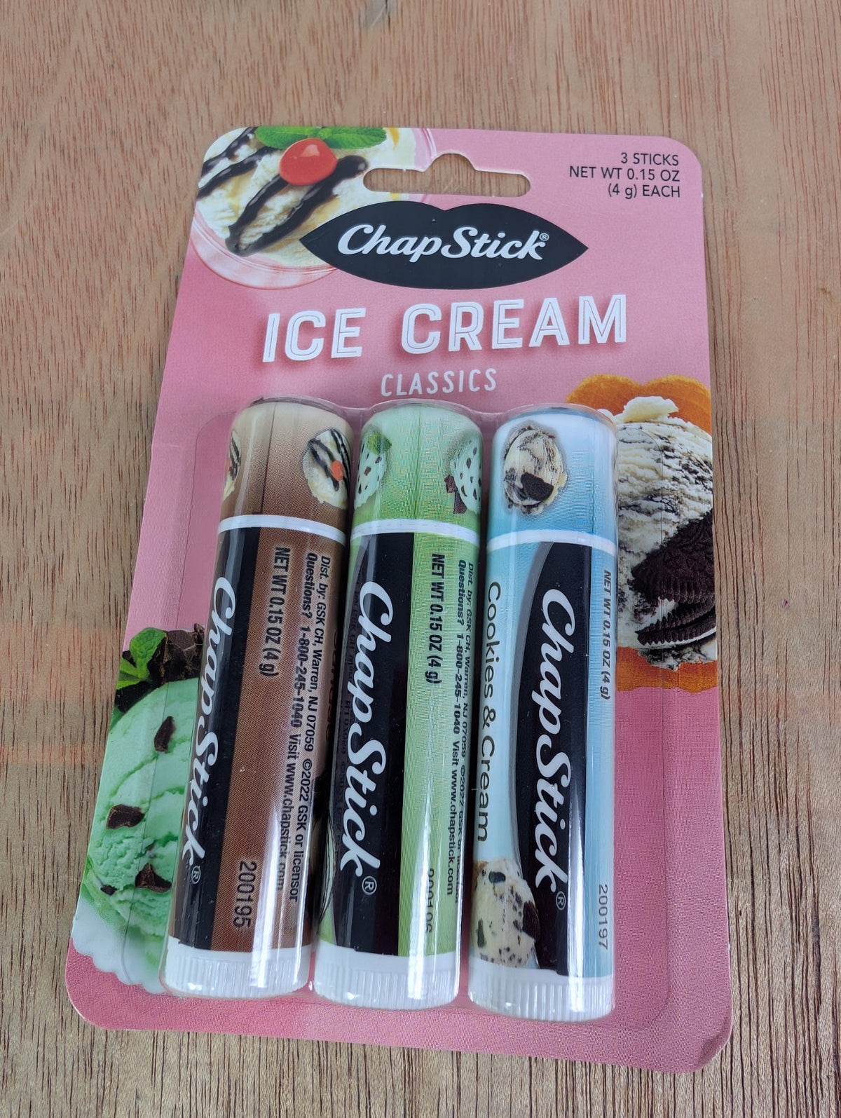 ChapStick Ice Cream Classics Lip Balm Set - 5 Pack, 15 Sticks