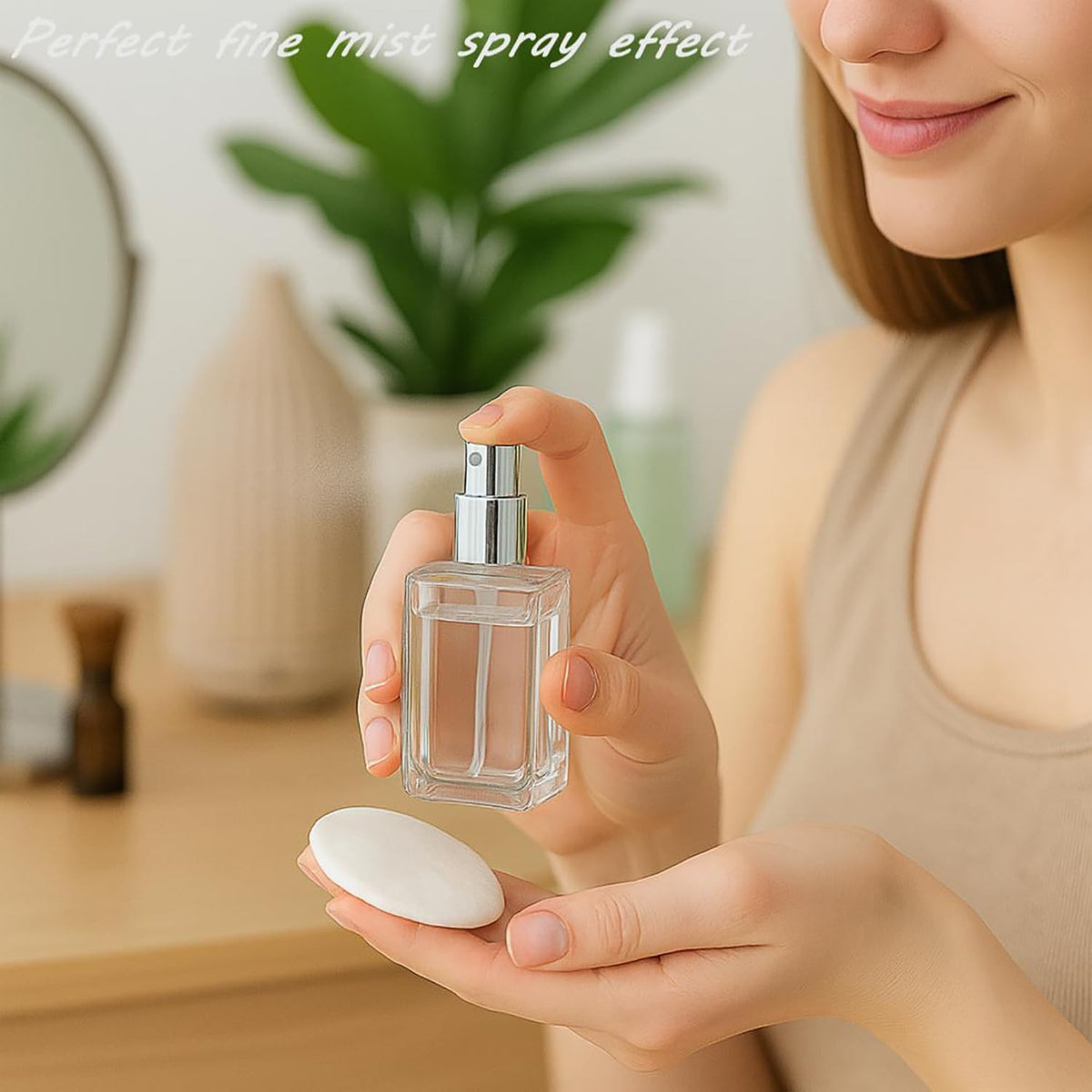 15ml Glass Perfume Spray Bottles with Silver Caps - Refillable Set of 8
