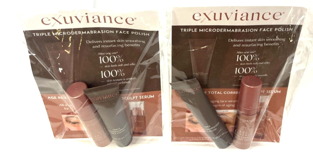 (2) Exuviance Triple Microbrasion Face Polish & Age Reverse Serum