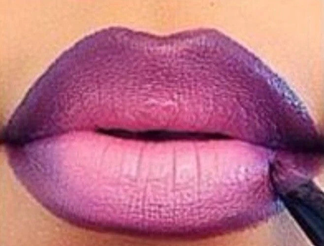 Black Up Ombre Lip Contour Pencil Double-Ended Lip Liner - Fig & Gray Nude