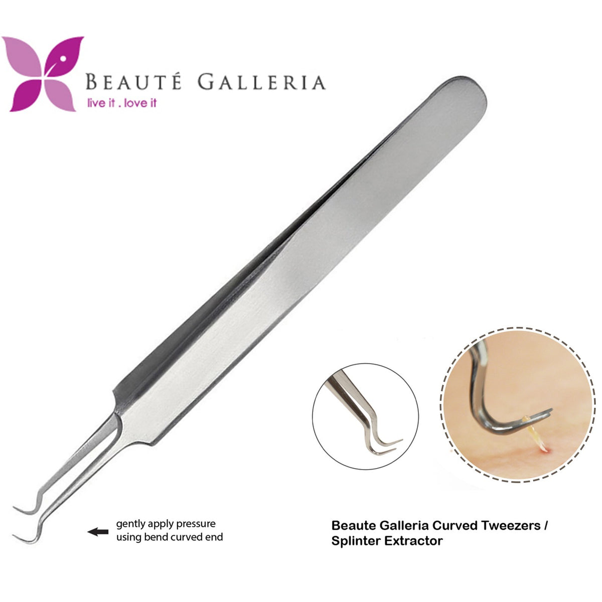 4-Pack Stainless Steel Blackhead & Pimple Extractor Tools Set for Acne & Blemish Removal