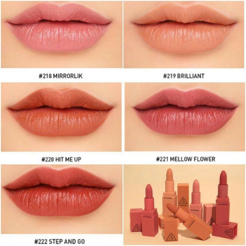 Matte Lip Color Set - 3CE Mood Recipe Season 1 & 2 Assorted Shades