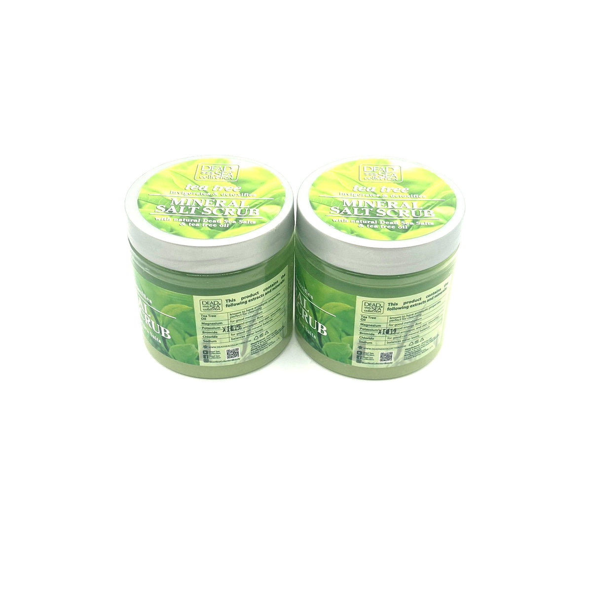Dead Sea Collection Tea Tree Exfoliating Mineral Salt Scrub, 2-Pack
