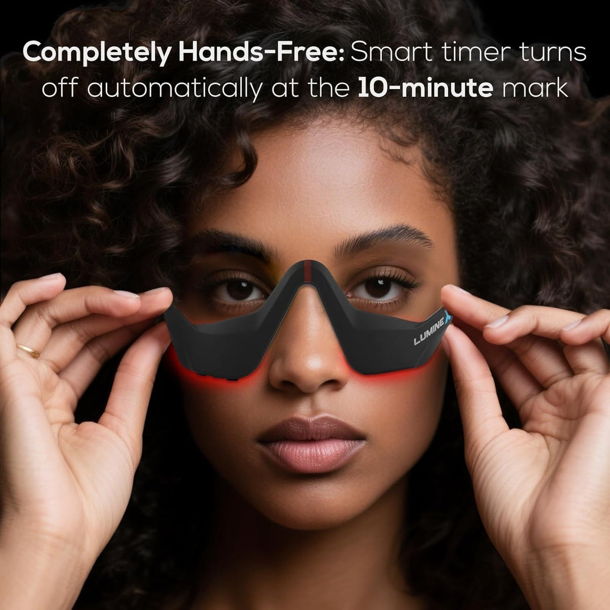 Under-Eye Red Light Therapy Device & Microcurrent Eye Massager Reducing Wrinkles