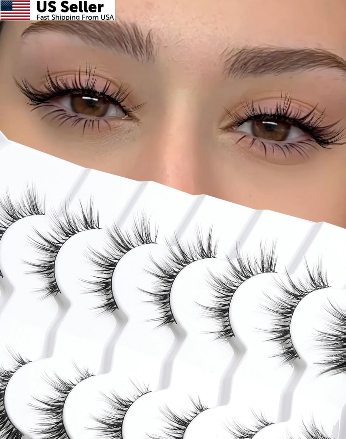 Natural Lashes That Look Like Extensions — 7 Pairs, Black