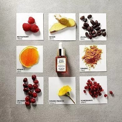 Vitamin C Face Oil with Turmeric & Antioxidants - Brightening Moisturizer, 0.3 fl oz