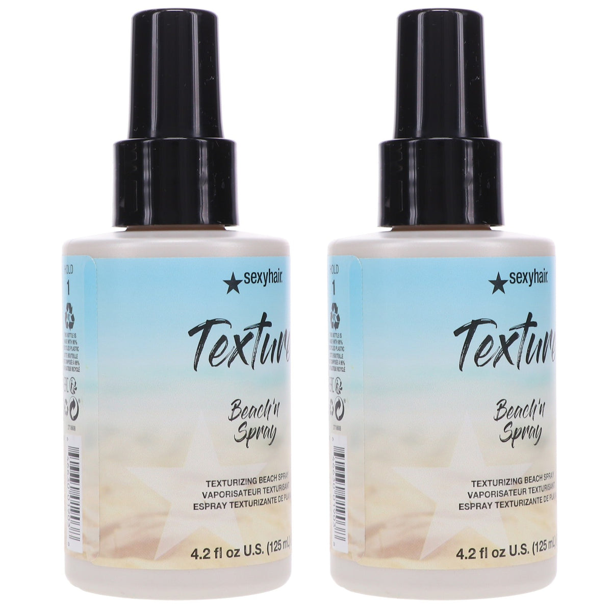 Beach Texturizing Spray - Sea Salt Hair Spray for Tousled Waves 4.2 oz 2 Pack
