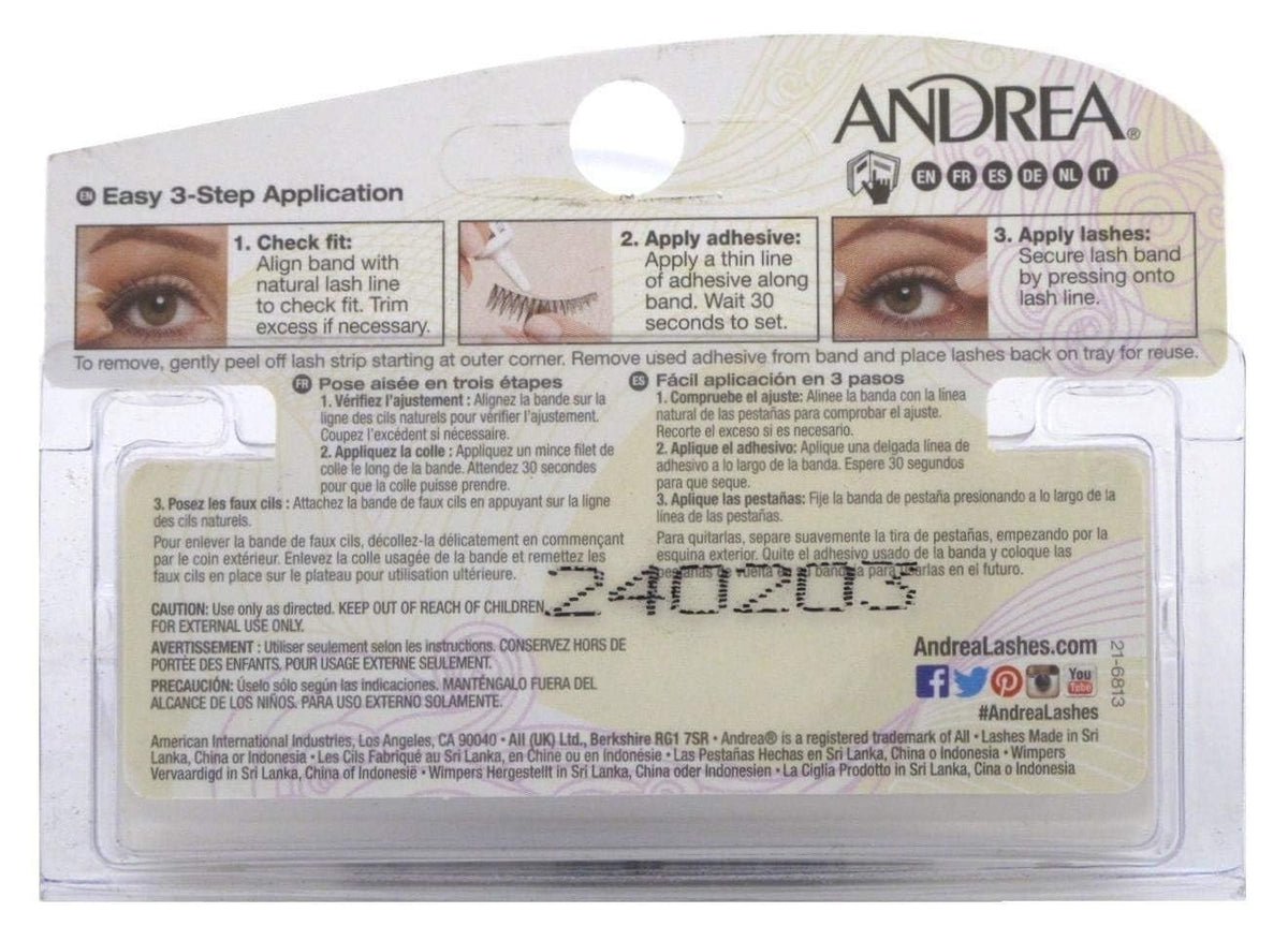 False Strip Lashes Style 45 Black 6 Pack - Natural Eyelash Extensions