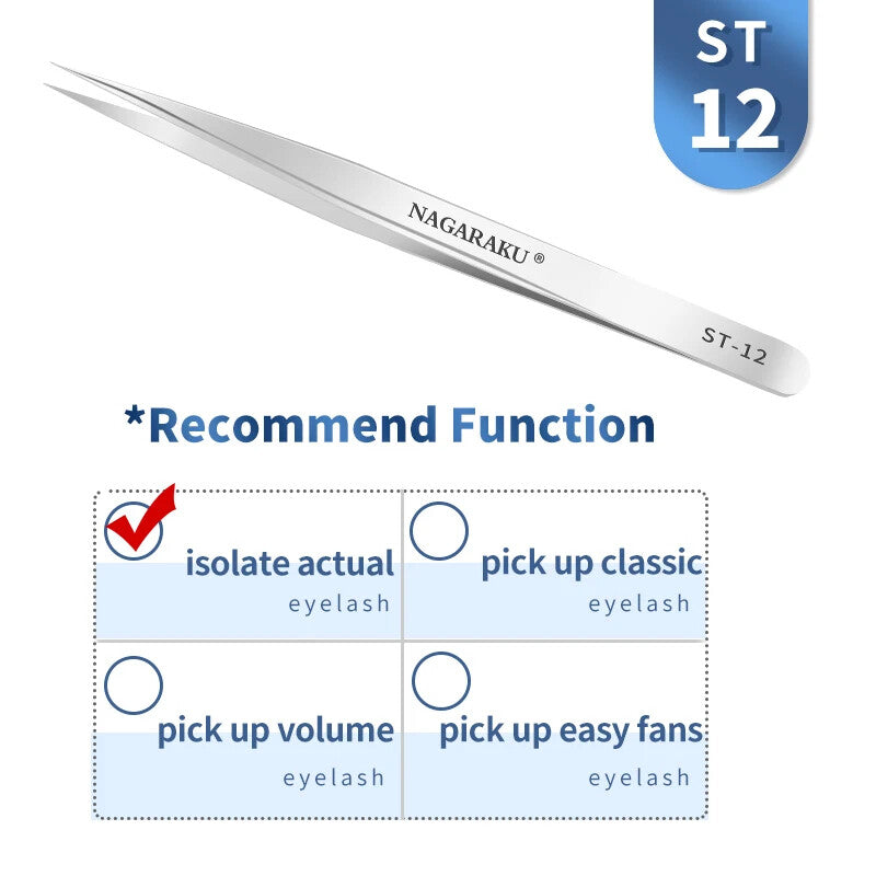 Eyelash Extension Tweezers Stainless Steel 3D Makeup Lash Applicator