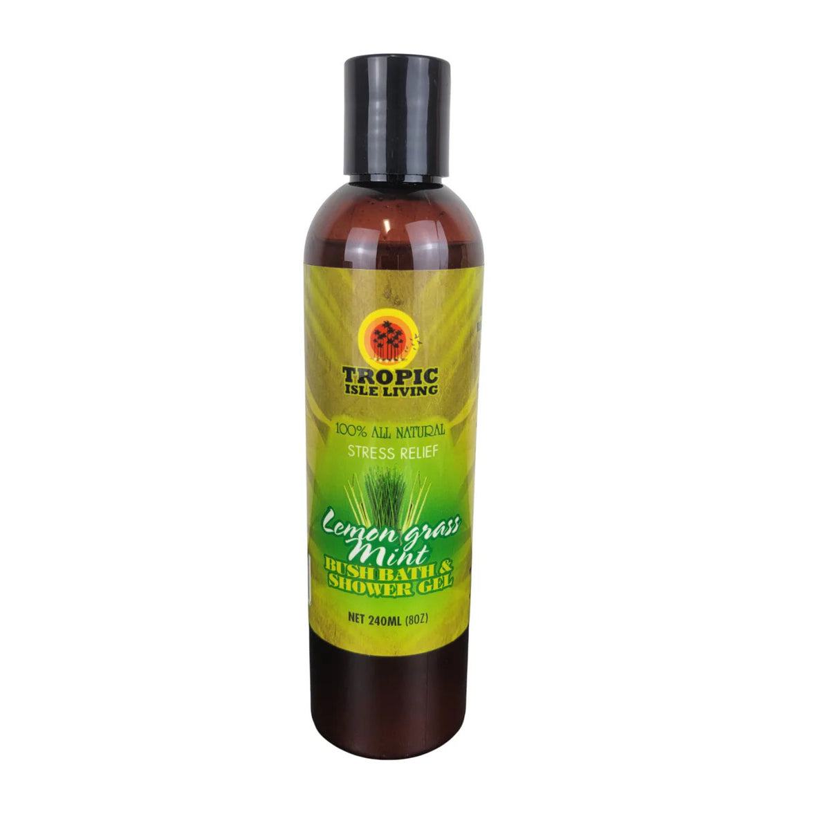 Lemon Grass Mint Bush Shower Gel - 8 oz Caribbean Relaxation & Deodorizer