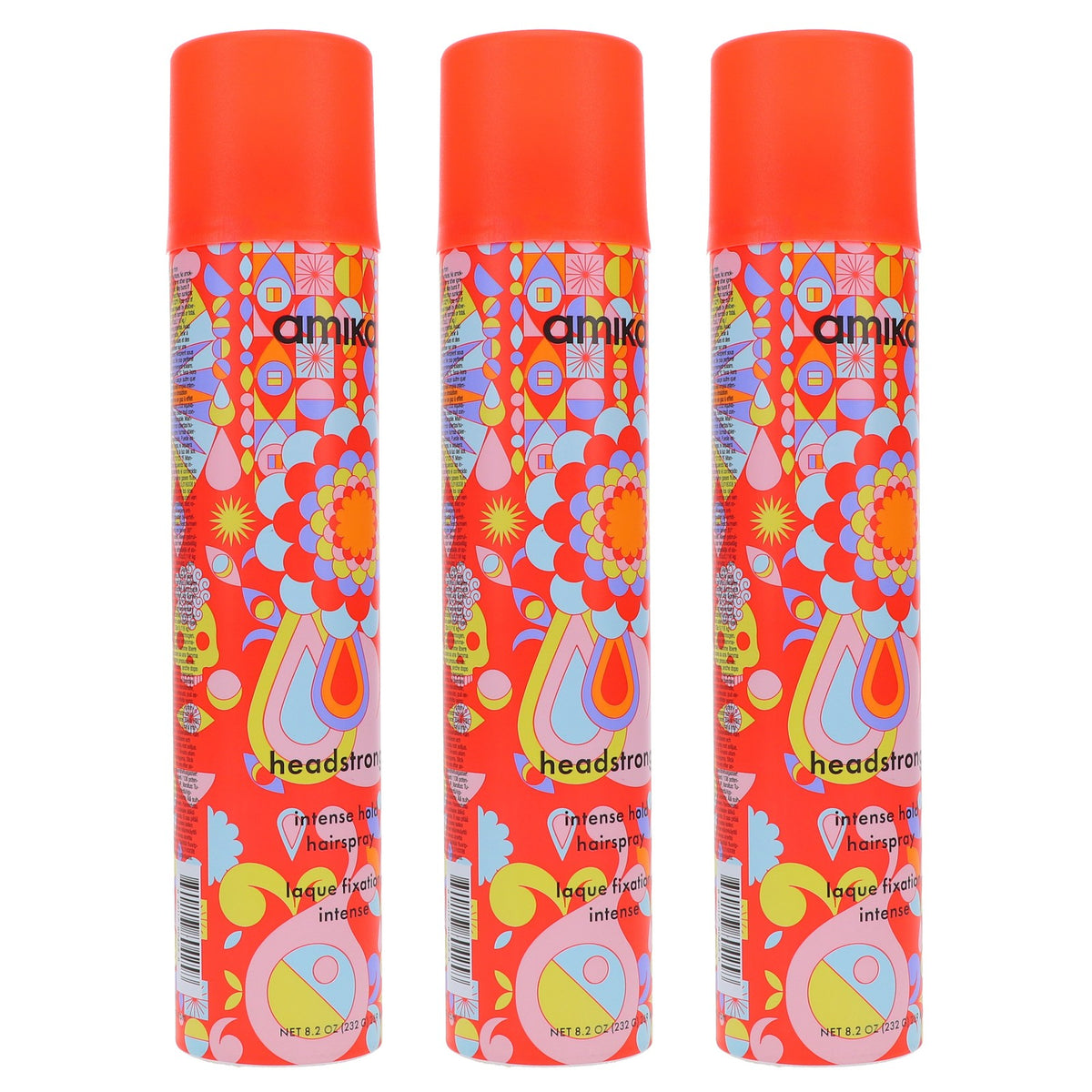 Intense Hold Hairspray - Fast-Drying, Strong Finish, 8.2 oz, 3 Pack