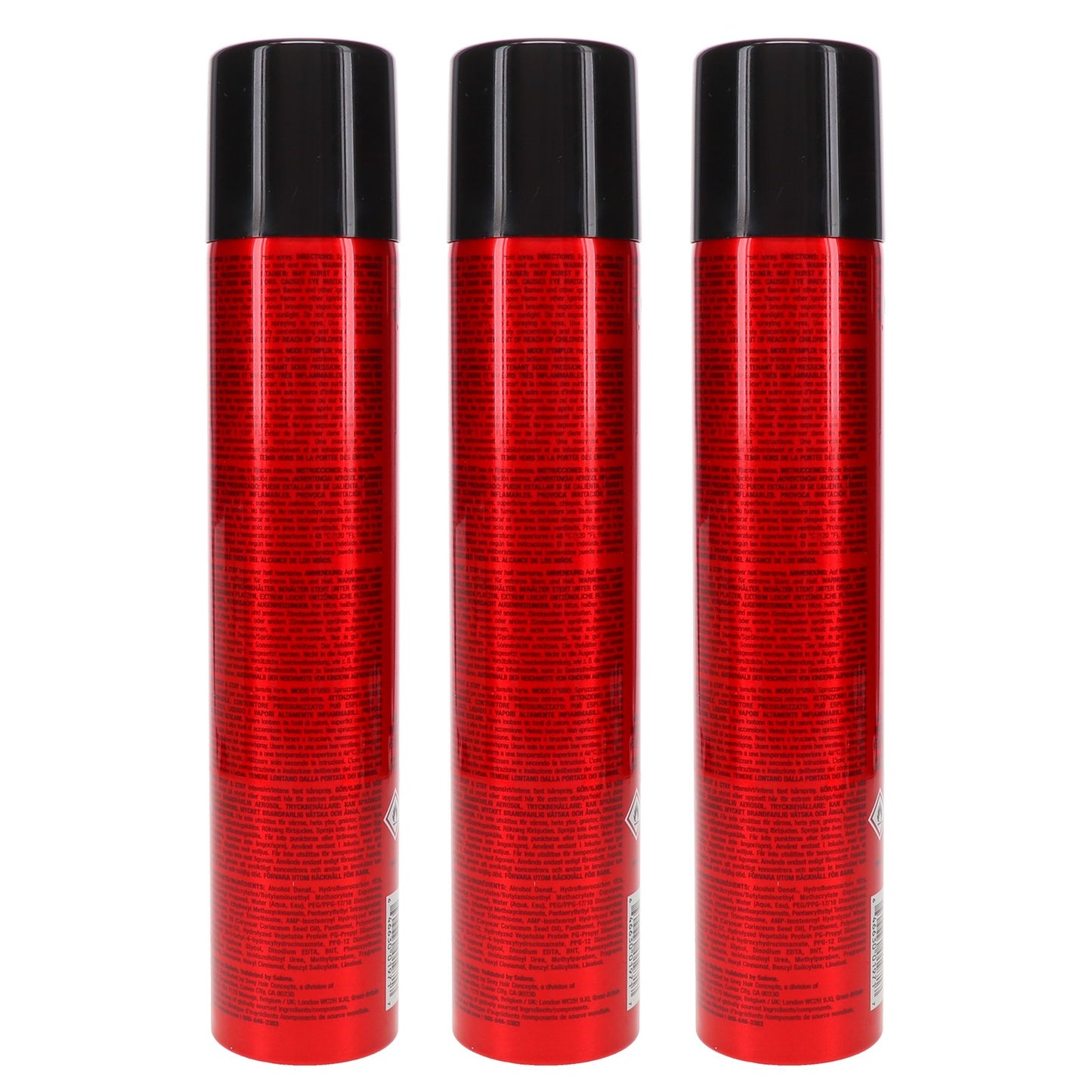 Professional Heavy Hold Hairspray - 9 oz, 3 Pack - Long Lasting, Humidity-Resistant Styling Spray