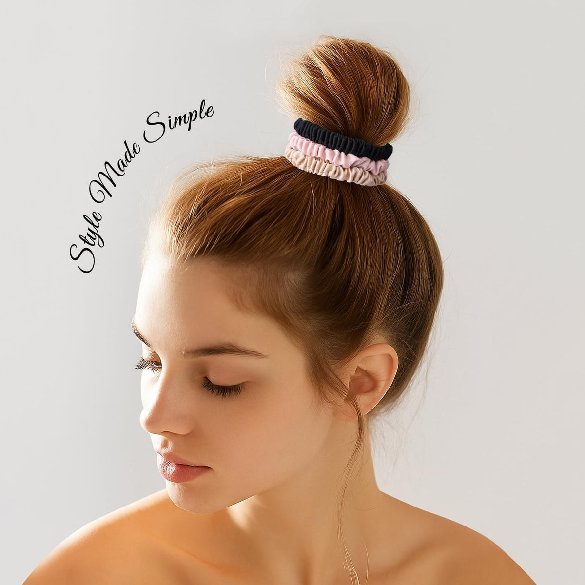 6PCS 100% Mulberry Silk Scrunchies Set, 2 Large 1 Count (Pack of 6),