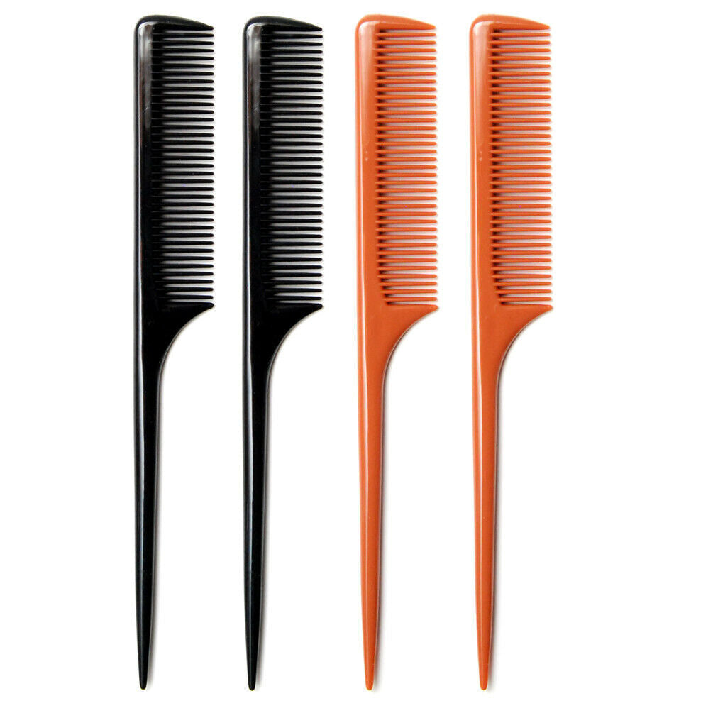 4 Pack Fine-Tooth Hair Comb Set for Precise Hair Styling and Grooming