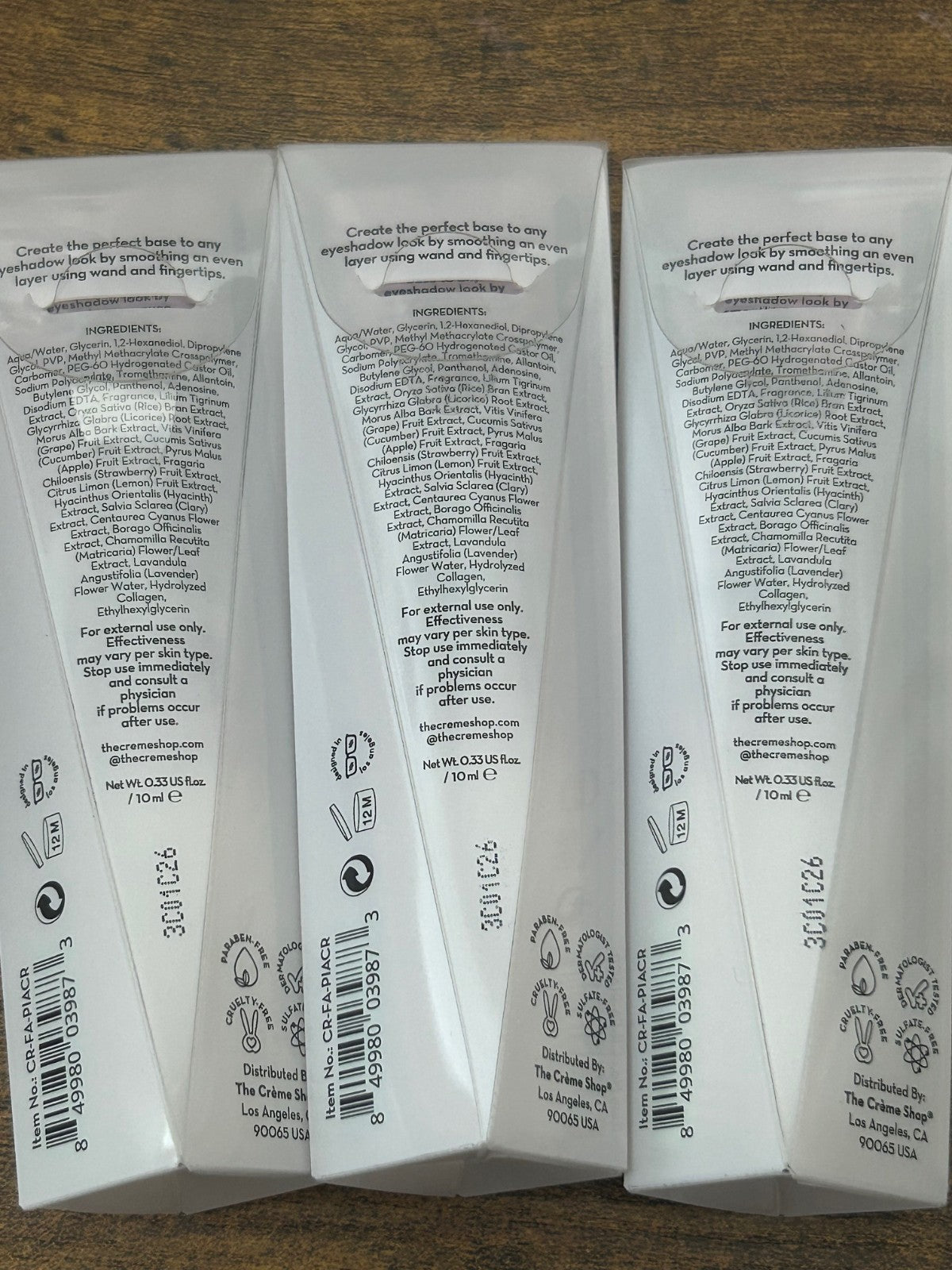 Crease-Free Eye Primer - Locks Pigment for Up to 12 Hours, 3 Pack