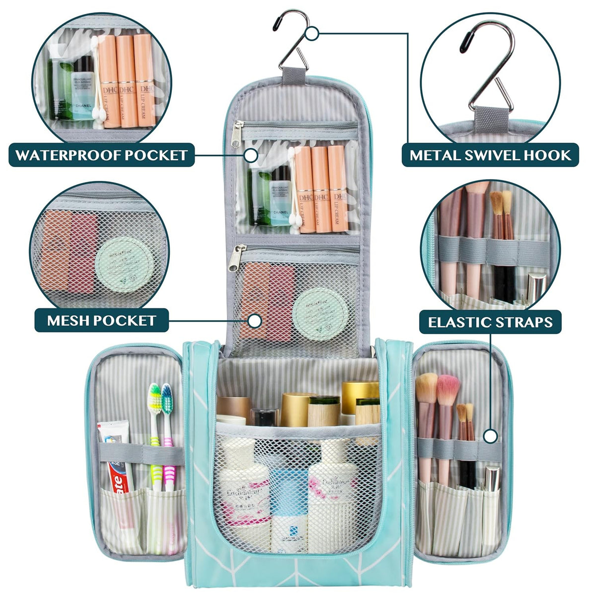 Travel Toiletry Bag Hanging Organizer for Women and Men