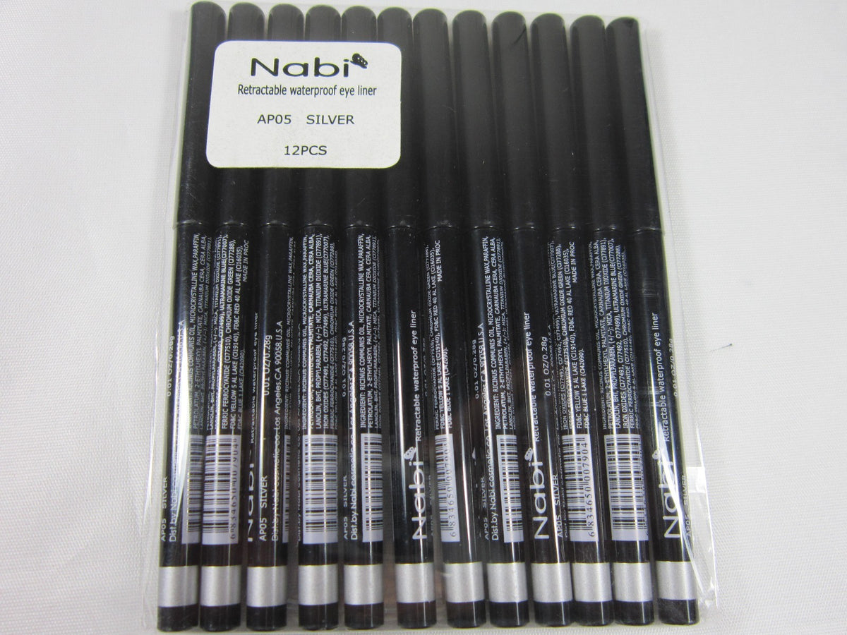 Retractable Waterproof Eyeliner Set - All Colors, 12pcs Lot, Safe & Smudge-Proof