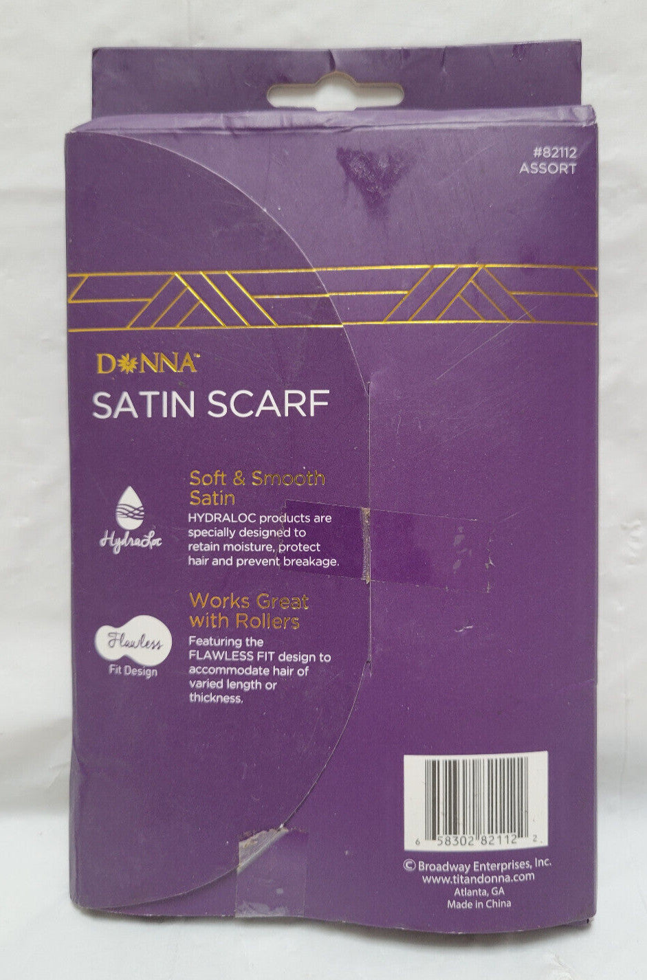 Donna Olive Oil + Vitamin E Treated Satin Scarf Headwrap 82112 - 30" x