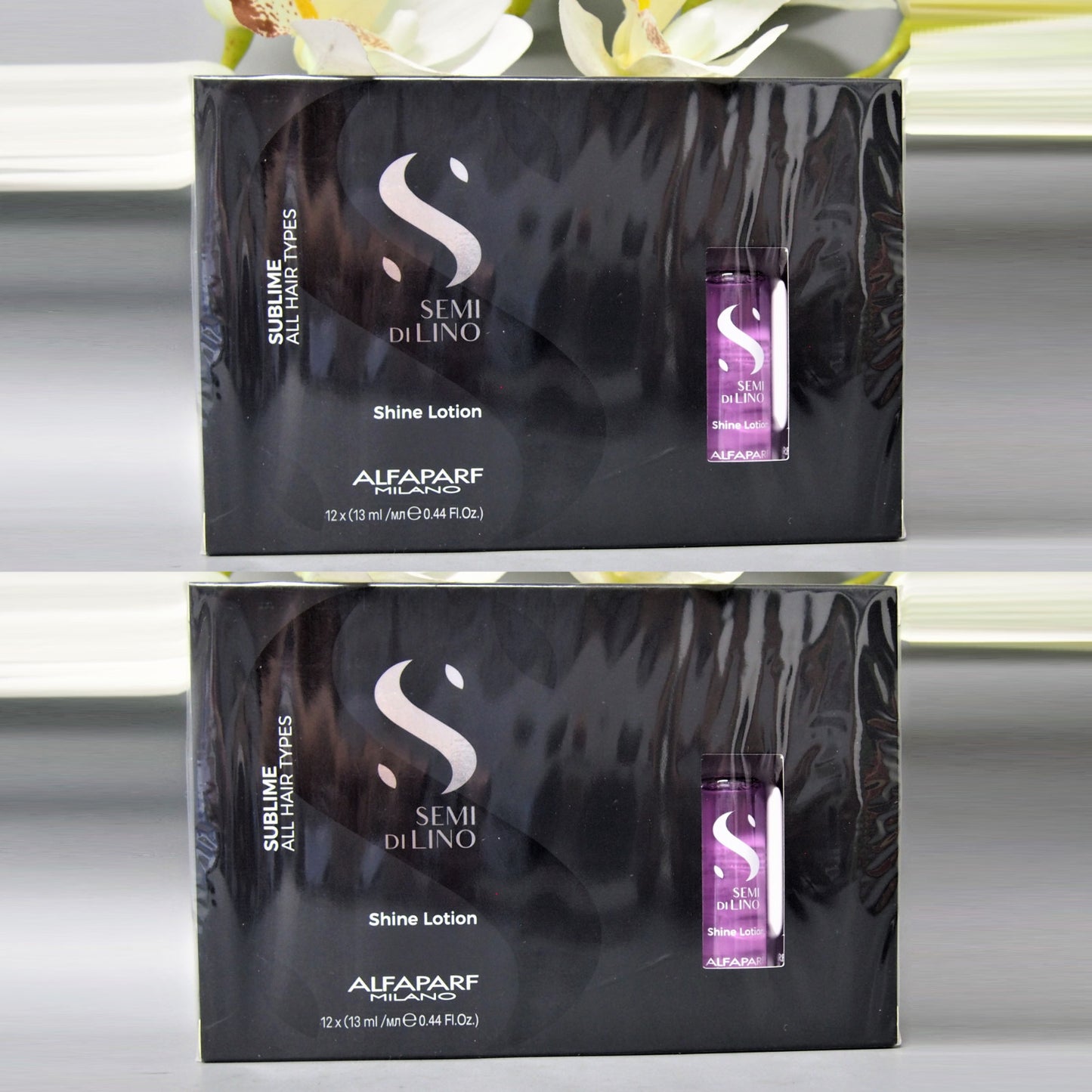 Alfaparf Semi Di Lino Sublime Shine Lotion Set - 12 Vials for Hair Radiance & Detangling