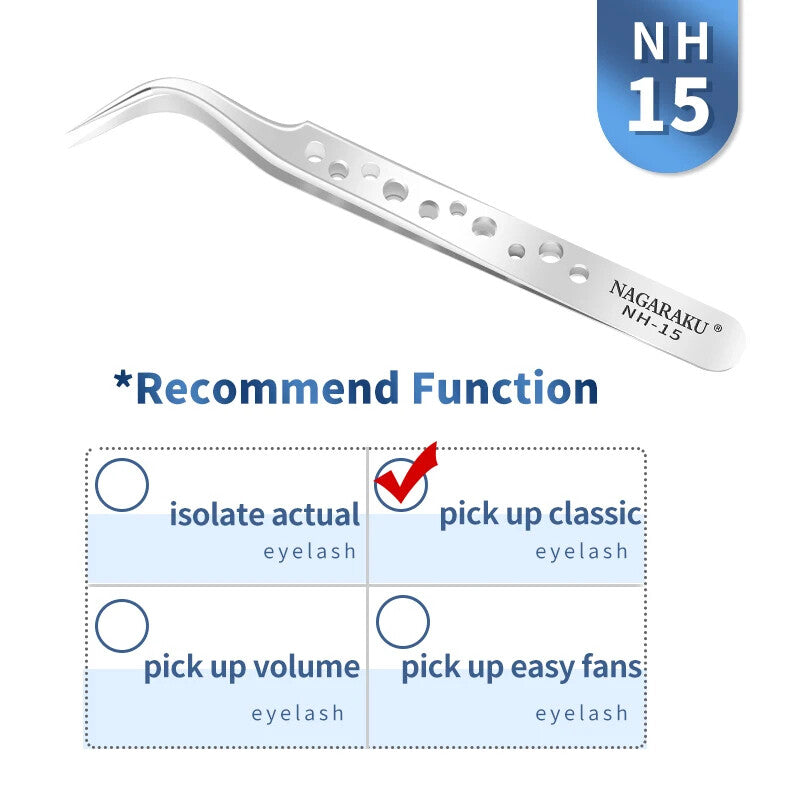 Eyelash Extension Tweezers Stainless Steel 3D Makeup Lash Applicator