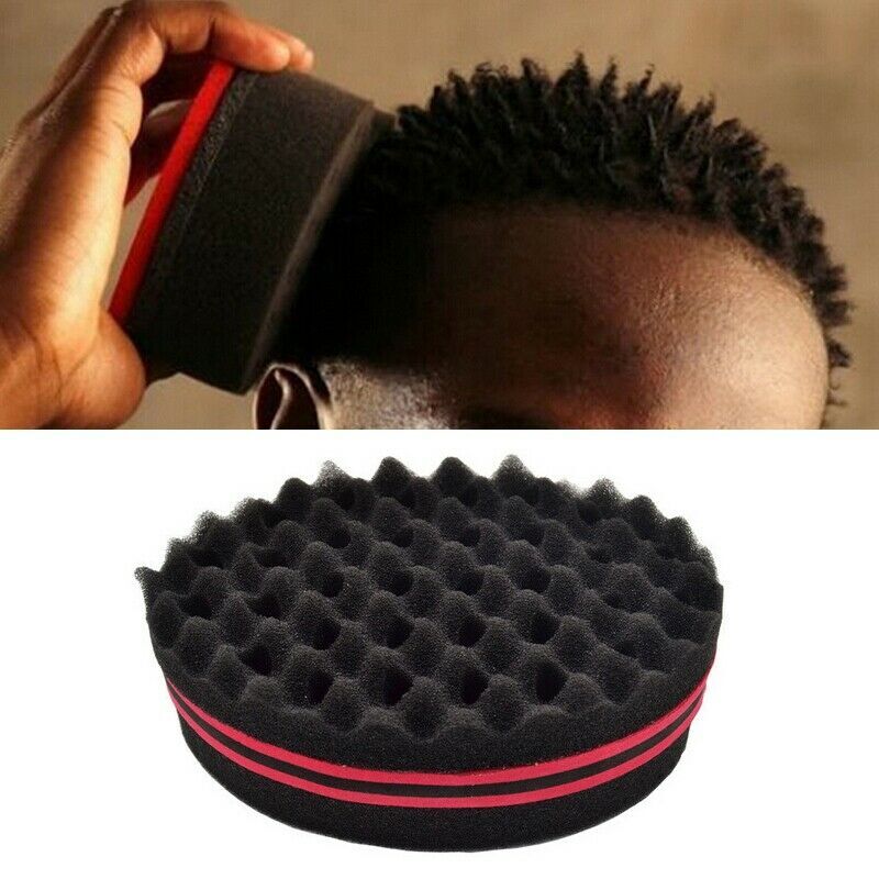 Double Side Hair Brush Sponge for Dreads Afro Locs Twist Curl Coil