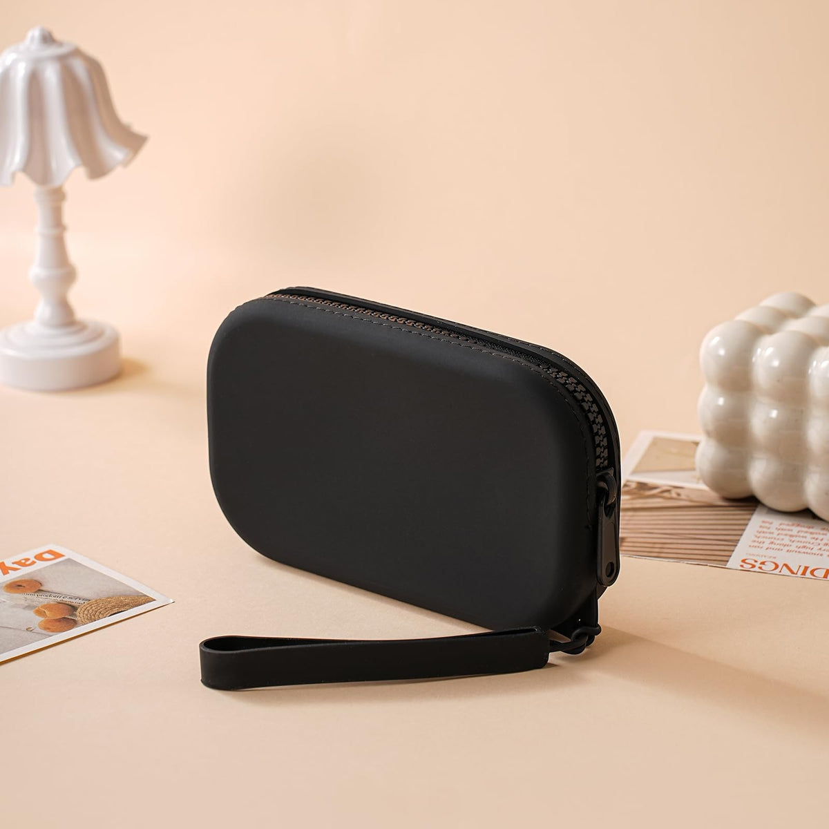 Small Silicone Travel Makeup Bag - Portable Cosmetic Organizer