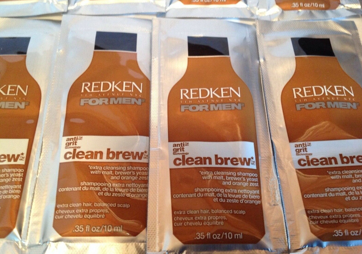 Redken For Men Clean Brew Shampoo Sample Pack - Travel & Gym Size