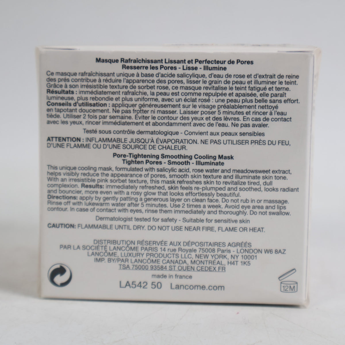 Lancôme Rose Sorbet Cryo-Mask Pore-Tightening Smoothing Mask 1.69 fl oz