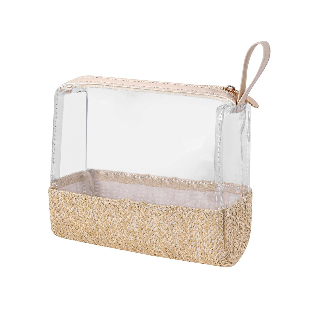 Large Clear Waterproof Makeup Bag with Handle - Travel Cosmetic Organizer