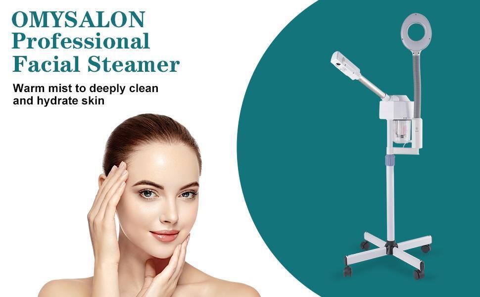 2-in-1 Facial Steamer with 5X LED Magnifying Lamp