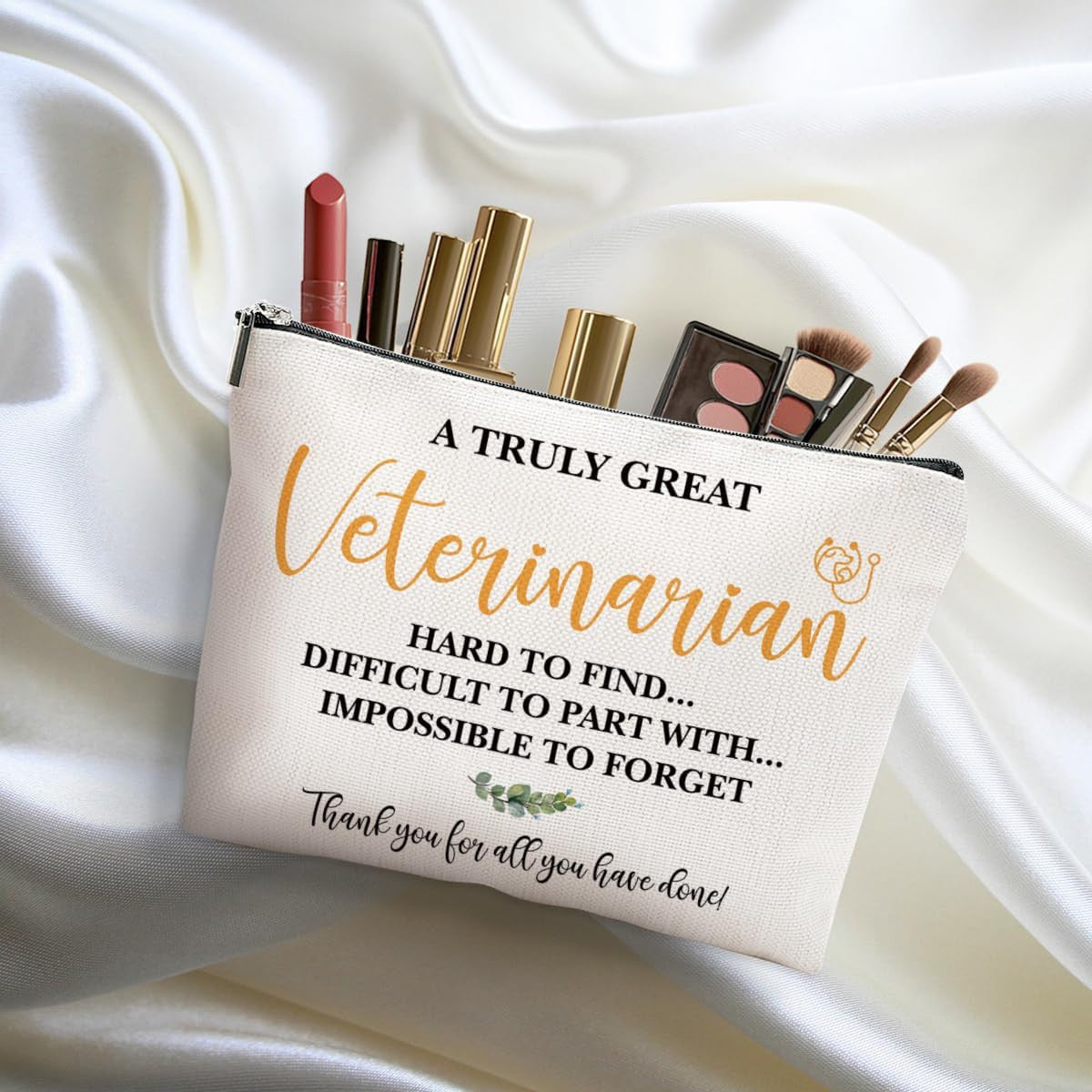 Veterinarian Makeup Bag - Animal-Themed Gift for Women, Vet Tech Gift
