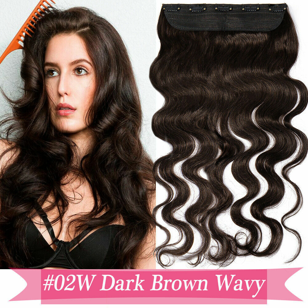 Remy Human Hair Clip-In Extensions 3/4 Half Head - Multiple Colors & Lengths