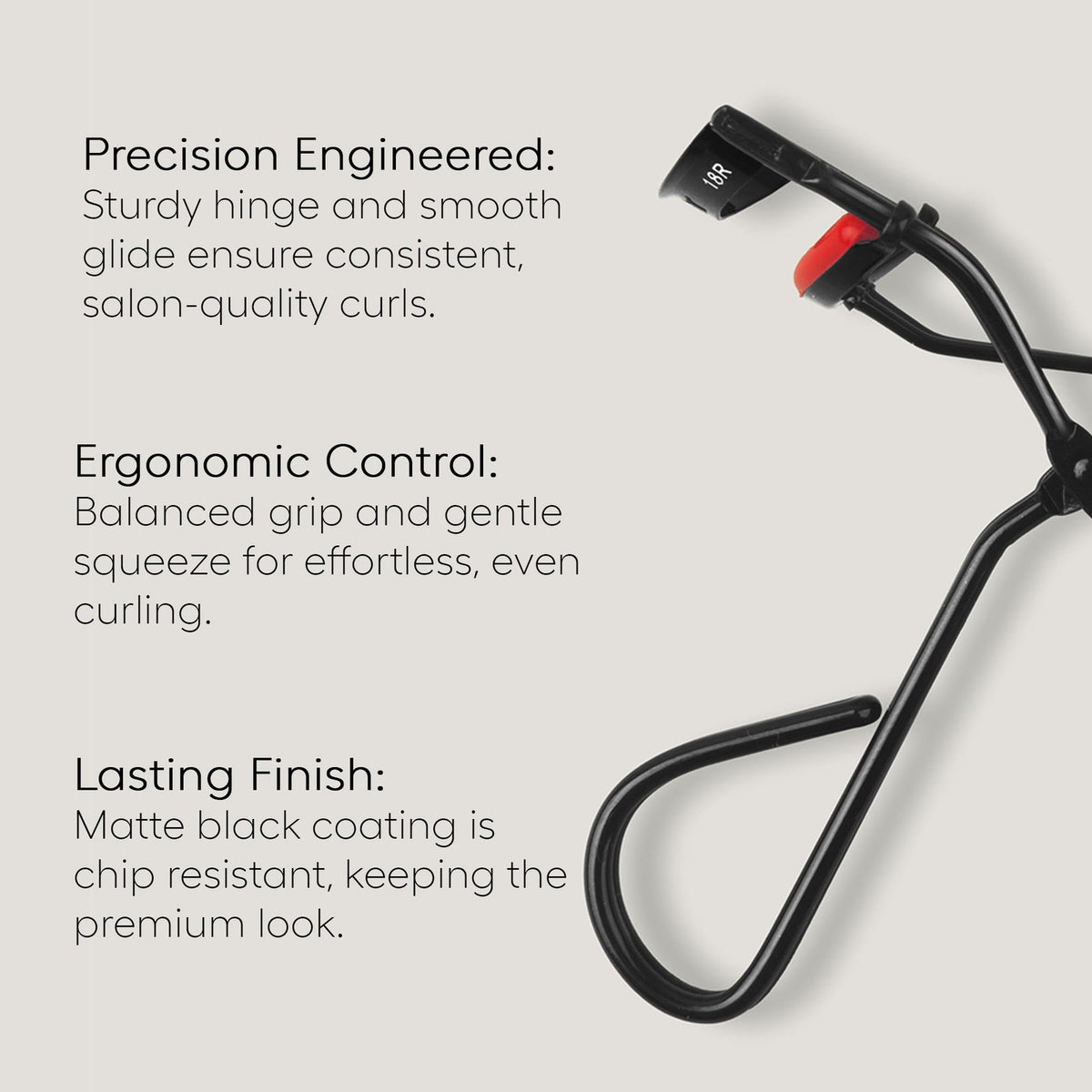 Narrow & Round Eyelash Curler for Small, Rounded Eyes - Professional Lash Tool