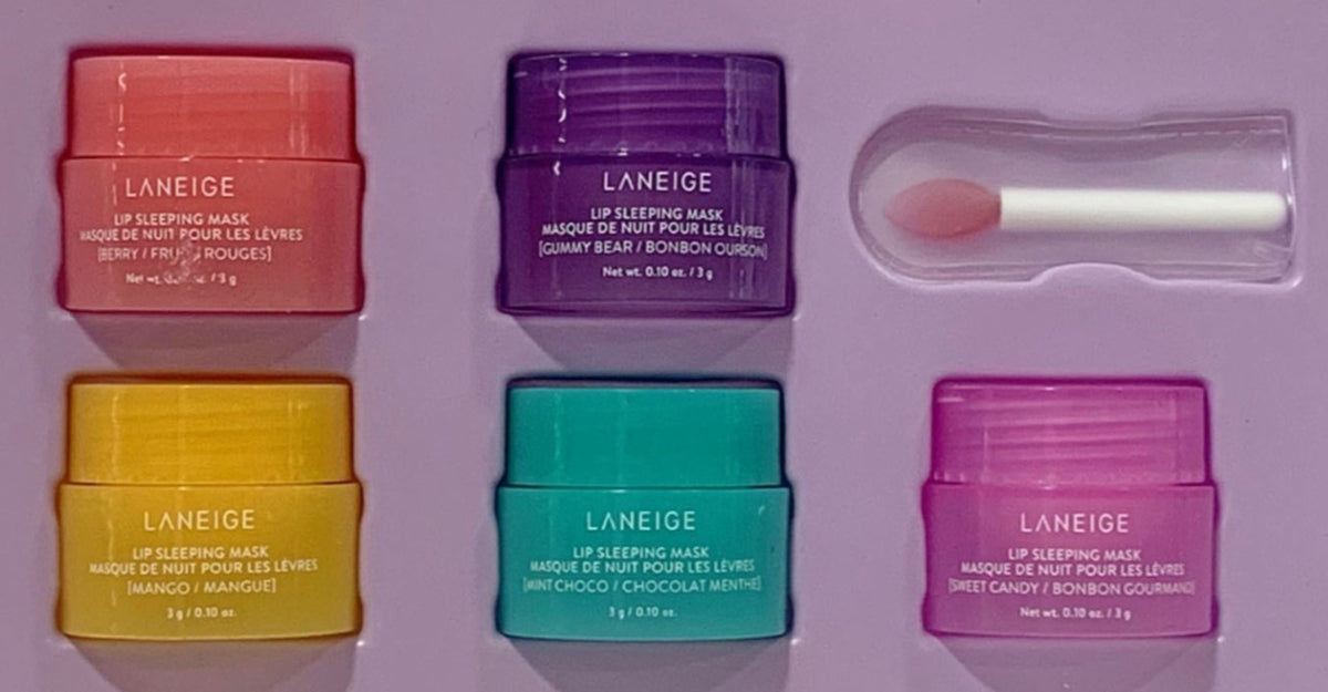 Lip Sleeping Mask Set - 5 Mini Nourishing Lip Care Treatments for Soft, Plump Lips