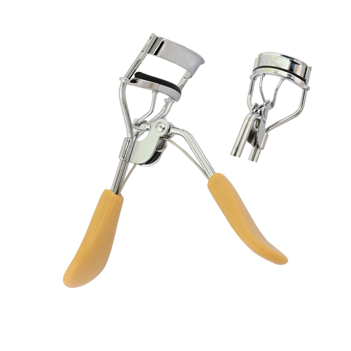 Eyelash Curler with Beige Handle - Makeup Tool for Beautiful Lash Curling