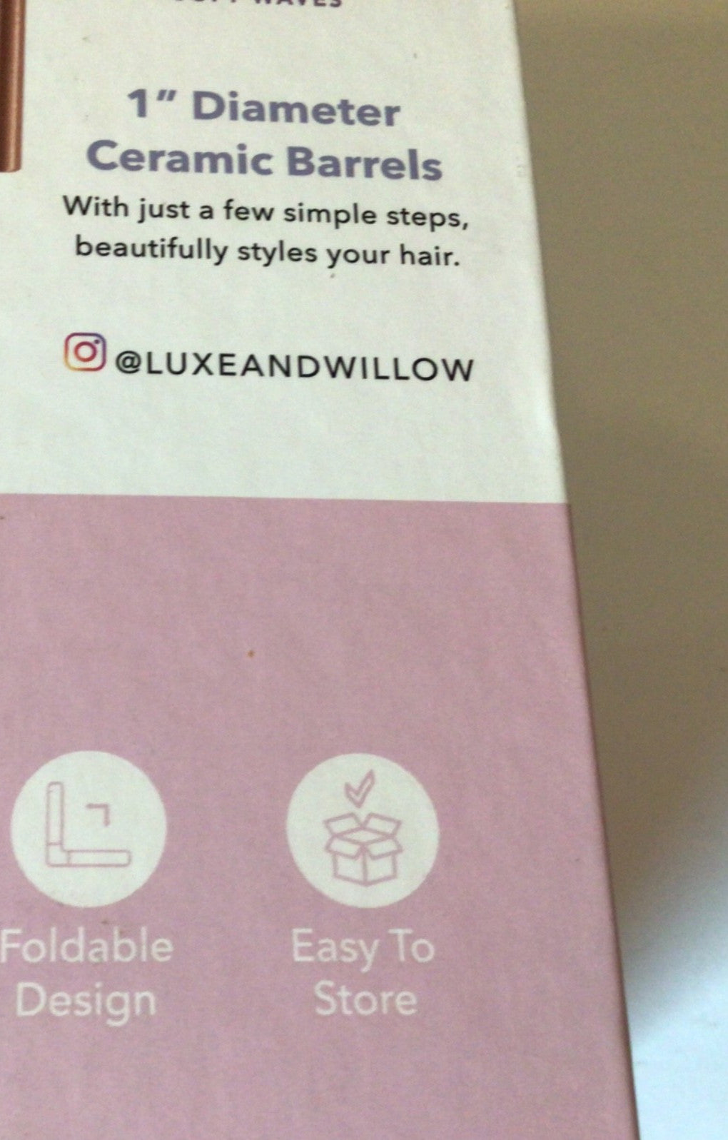 Luxe Willow Triple Barrel Waver Curling Iron 1 Inch Ceramic Barrels