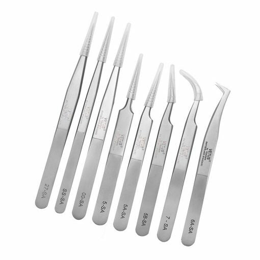 High Precision Stainless Steel Tweezers - Swiss Style, Anti-Corrosive, 120mm