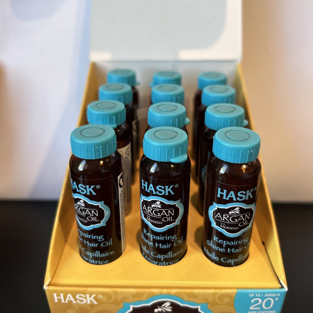 Argan Hair Oil Repair Serum for Frizz & Shine - 12 Pack 18ml Vials