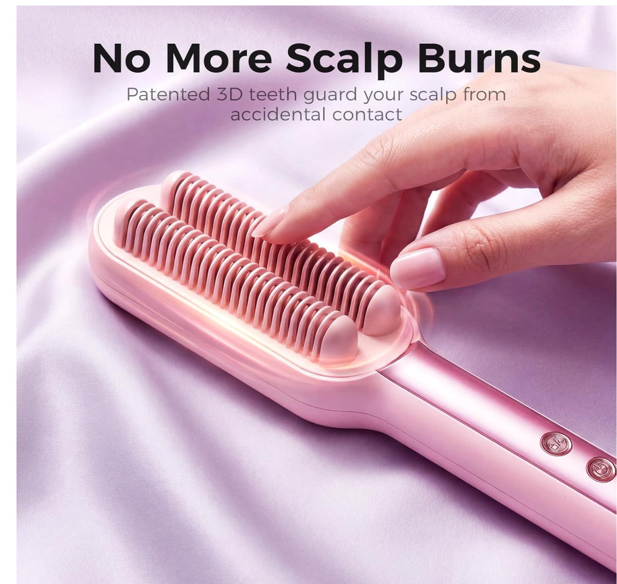 Negative Ions Hair Straightener Brush with LED Display, 9 Heat Settings Dual Voltage