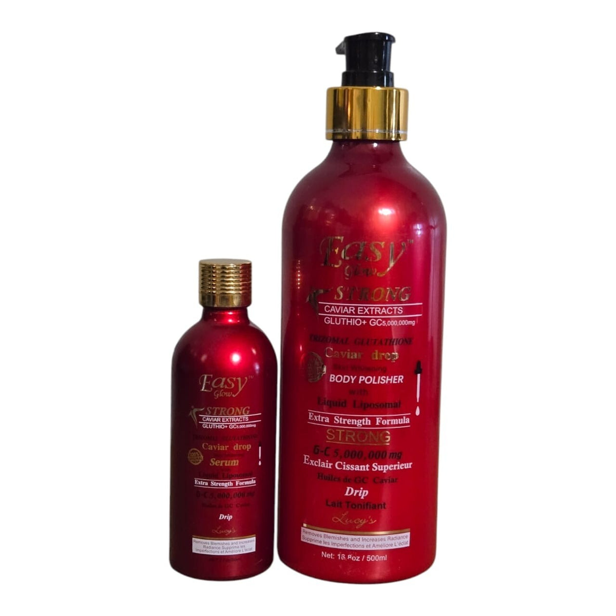 Easy Glow Caviar Drop Body Polisher Lotion & Serum Set 500ml + 80ml